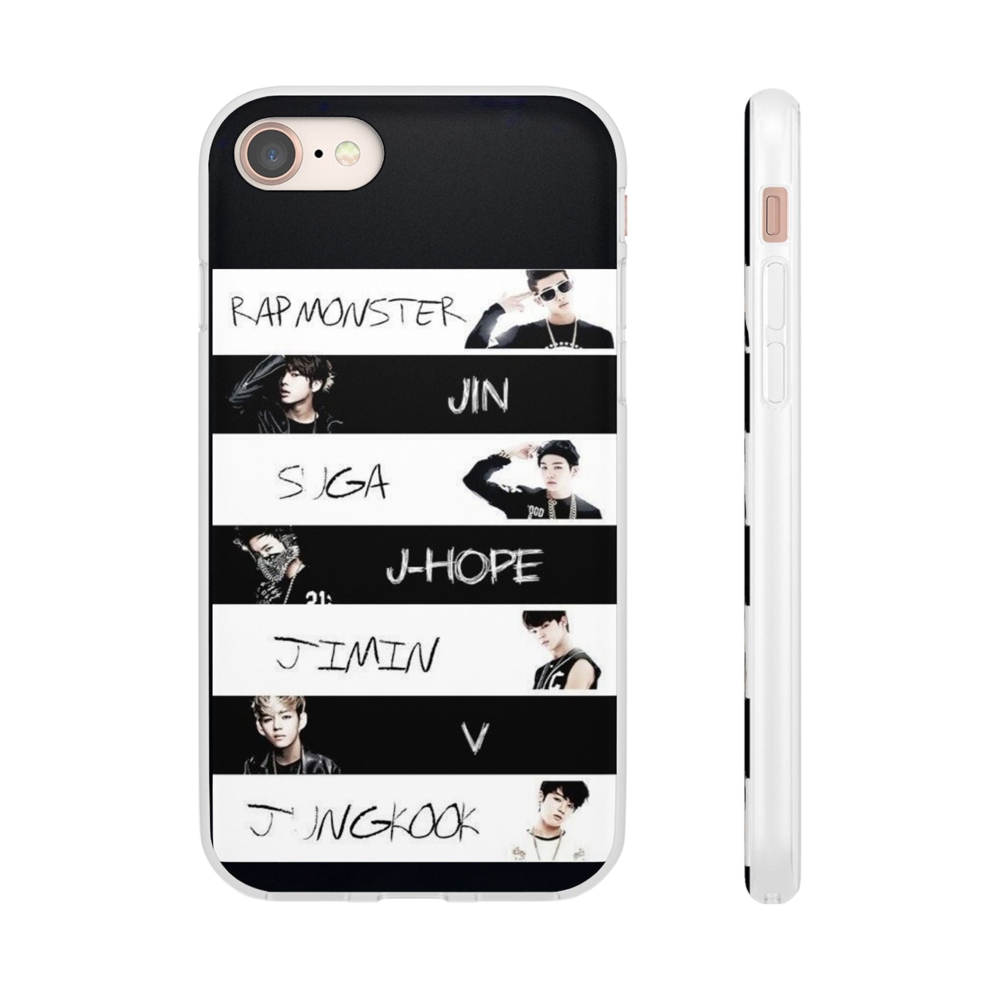 BTS Old School OT7 Cell Phone Case - iPhone, Samsung and Custom Covers - K - Pop Phone Covers, Gifts for Fans, Stylish Cell Phone Accessories - Beyond The Shoppe