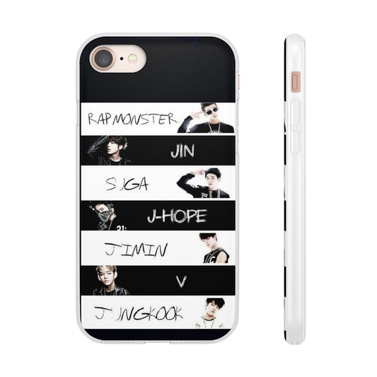BTS Old School OT7 Cell Phone Case - iPhone, Samsung and Custom Covers - K - Pop Phone Covers, Gifts for Fans, Stylish Cell Phone Accessories - Beyond The Shoppe