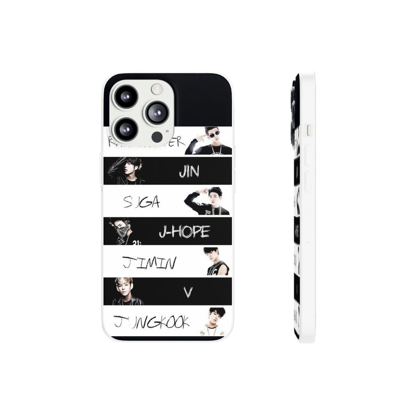 BTS Old School OT7 Cell Phone Case - iPhone, Samsung and Custom Covers - K - Pop Phone Covers, Gifts for Fans, Stylish Cell Phone Accessories - Beyond The Shoppe