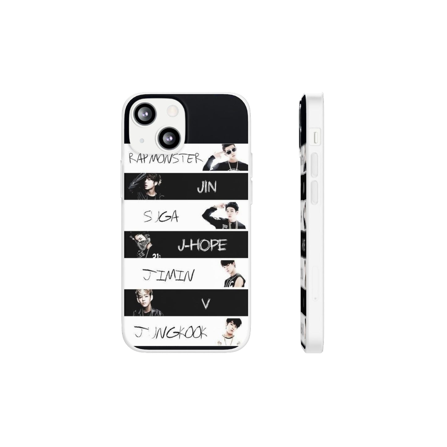 BTS Old School OT7 Cell Phone Case - iPhone, Samsung and Custom Covers - K - Pop Phone Covers, Gifts for Fans, Stylish Cell Phone Accessories - Beyond The Shoppe