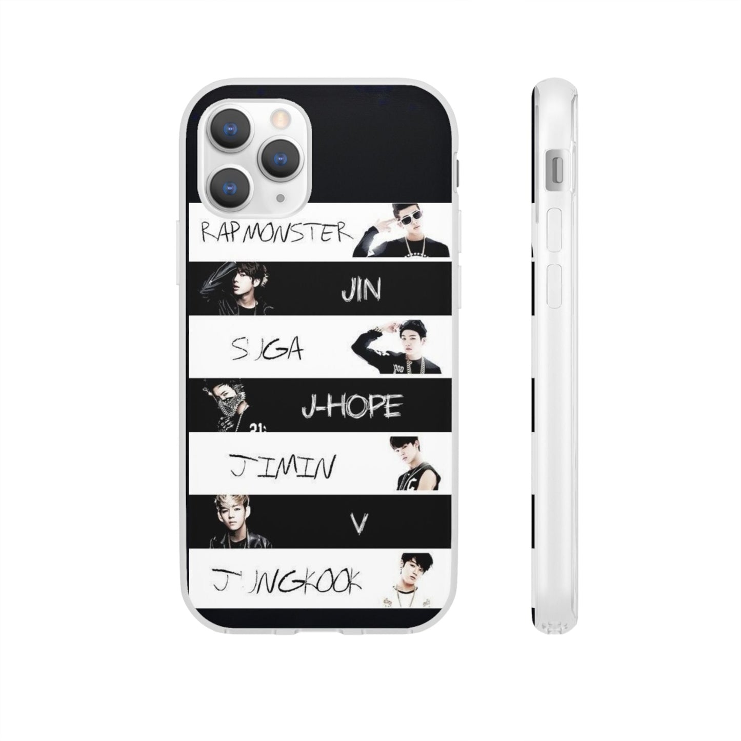 BTS Old School OT7 Cell Phone Case - iPhone, Samsung and Custom Covers - K - Pop Phone Covers, Gifts for Fans, Stylish Cell Phone Accessories - Beyond The Shoppe