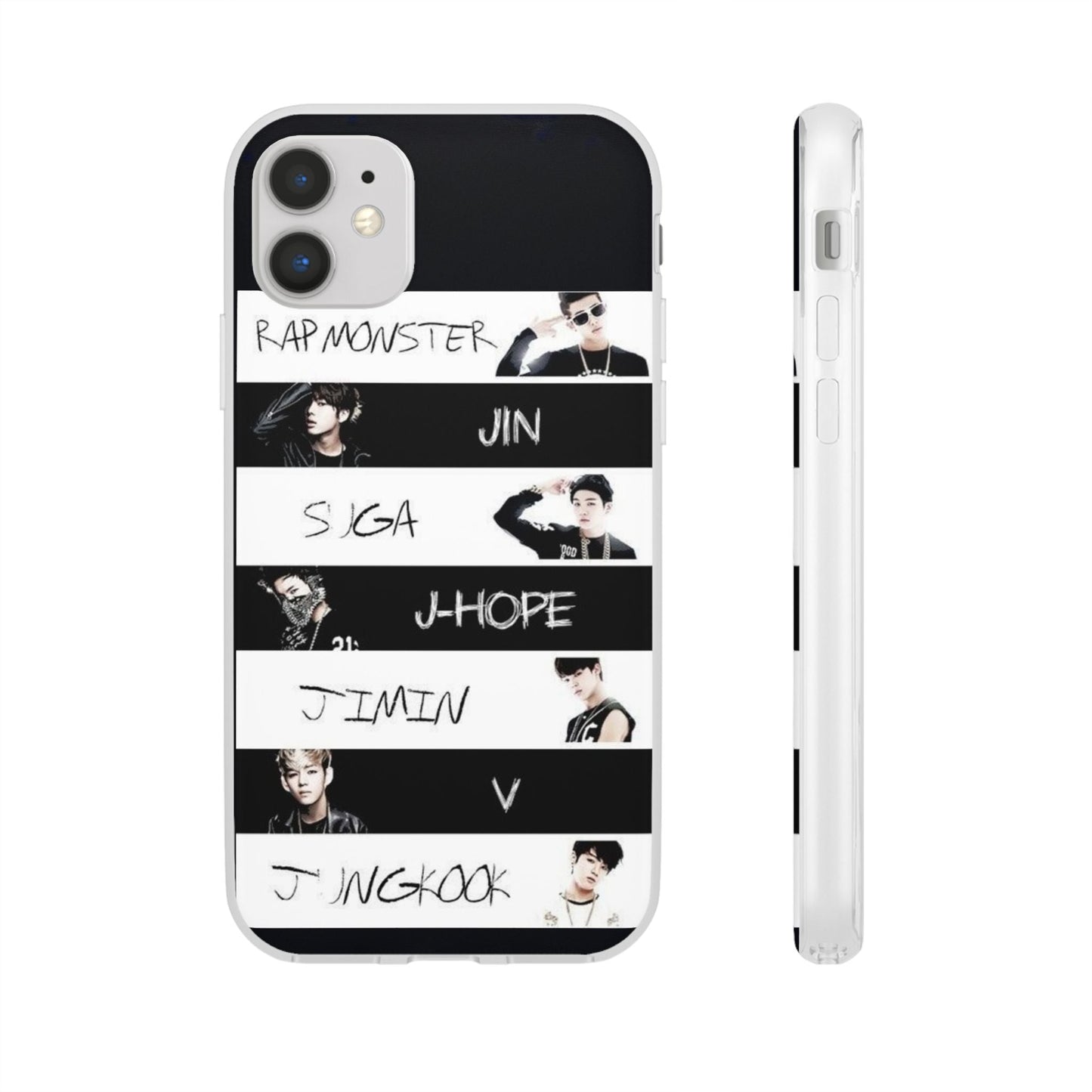 BTS Old School OT7 Cell Phone Case - iPhone, Samsung and Custom Covers - K - Pop Phone Covers, Gifts for Fans, Stylish Cell Phone Accessories - Beyond The Shoppe