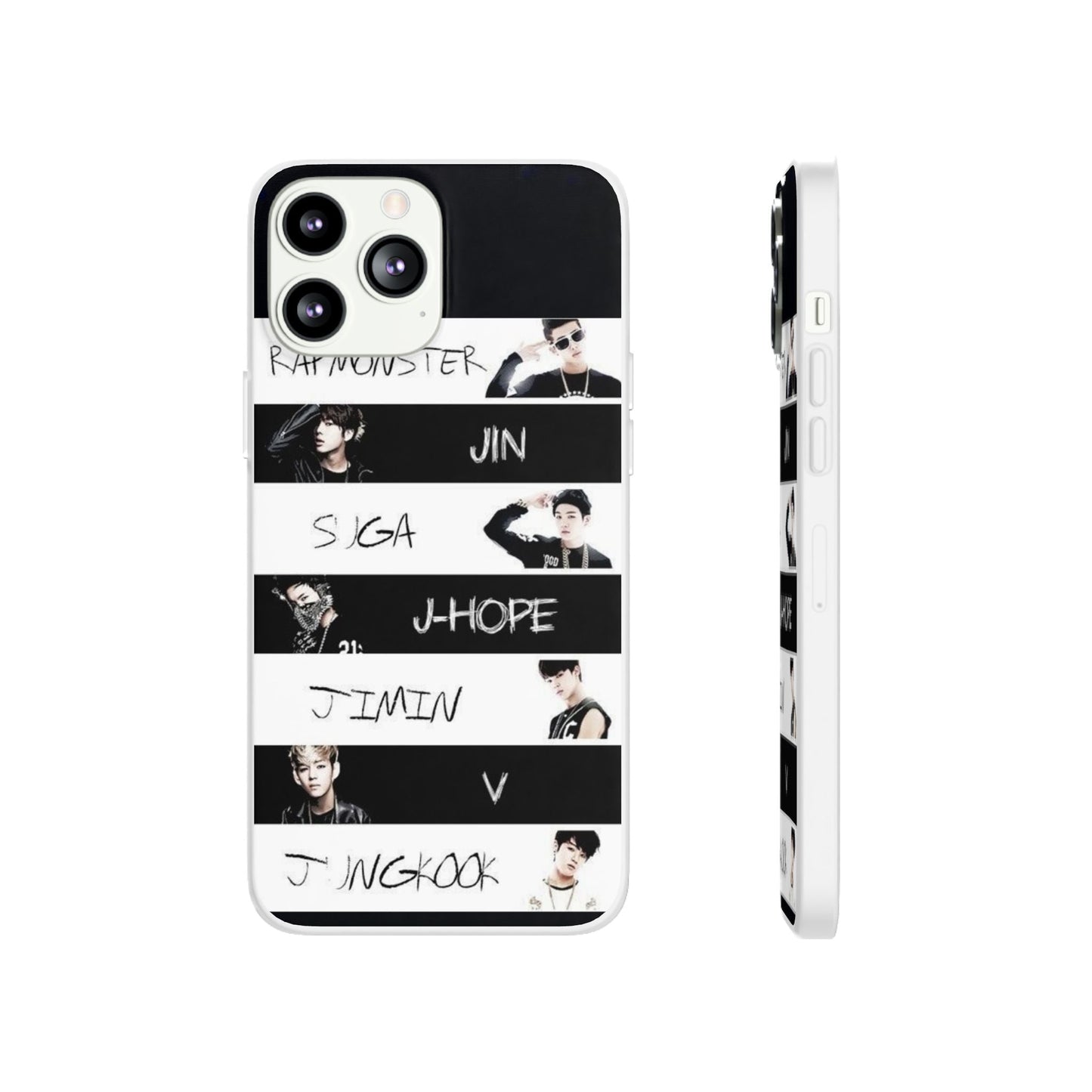 BTS Old School OT7 Cell Phone Case - iPhone, Samsung and Custom Covers - K - Pop Phone Covers, Gifts for Fans, Stylish Cell Phone Accessories - Beyond The Shoppe