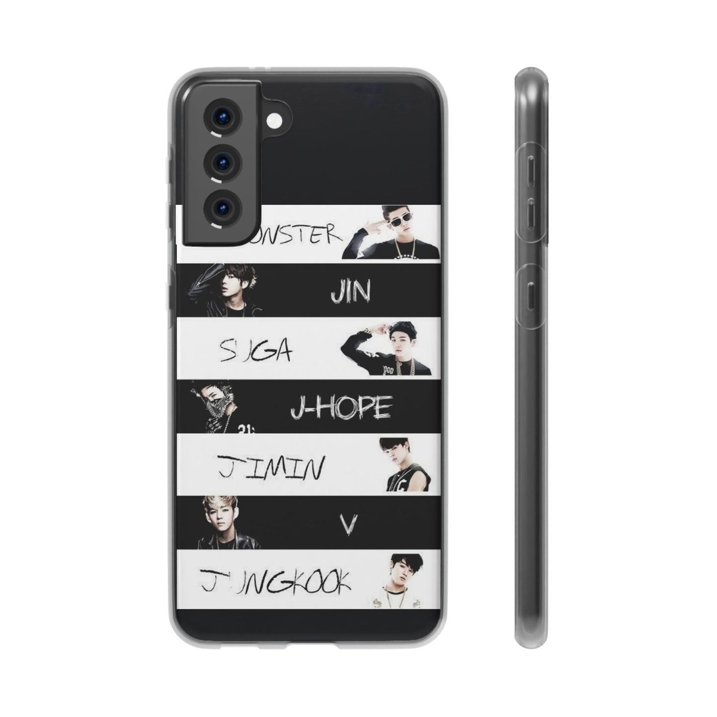 BTS Old School OT7 Cell Phone Case - iPhone, Samsung and Custom Covers - K - Pop Phone Covers, Gifts for Fans, Stylish Cell Phone Accessories - Beyond The Shoppe