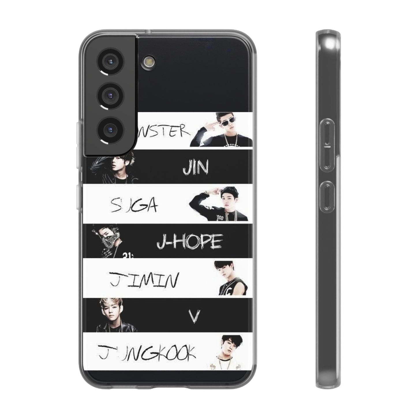 BTS Old School OT7 Cell Phone Case - iPhone, Samsung and Custom Covers - K - Pop Phone Covers, Gifts for Fans, Stylish Cell Phone Accessories - Beyond The Shoppe