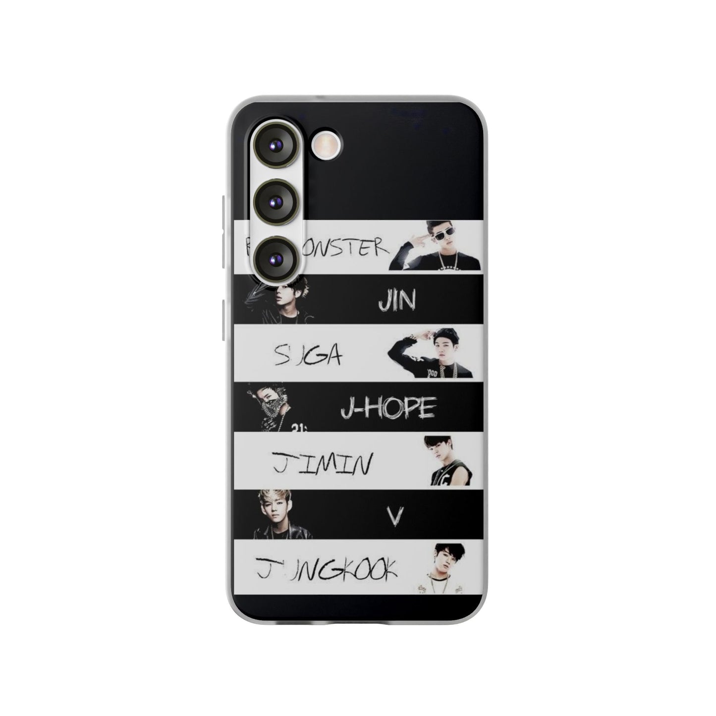 BTS Old School OT7 Cell Phone Case - iPhone, Samsung and Custom Covers - K - Pop Phone Covers, Gifts for Fans, Stylish Cell Phone Accessories - Beyond The Shoppe