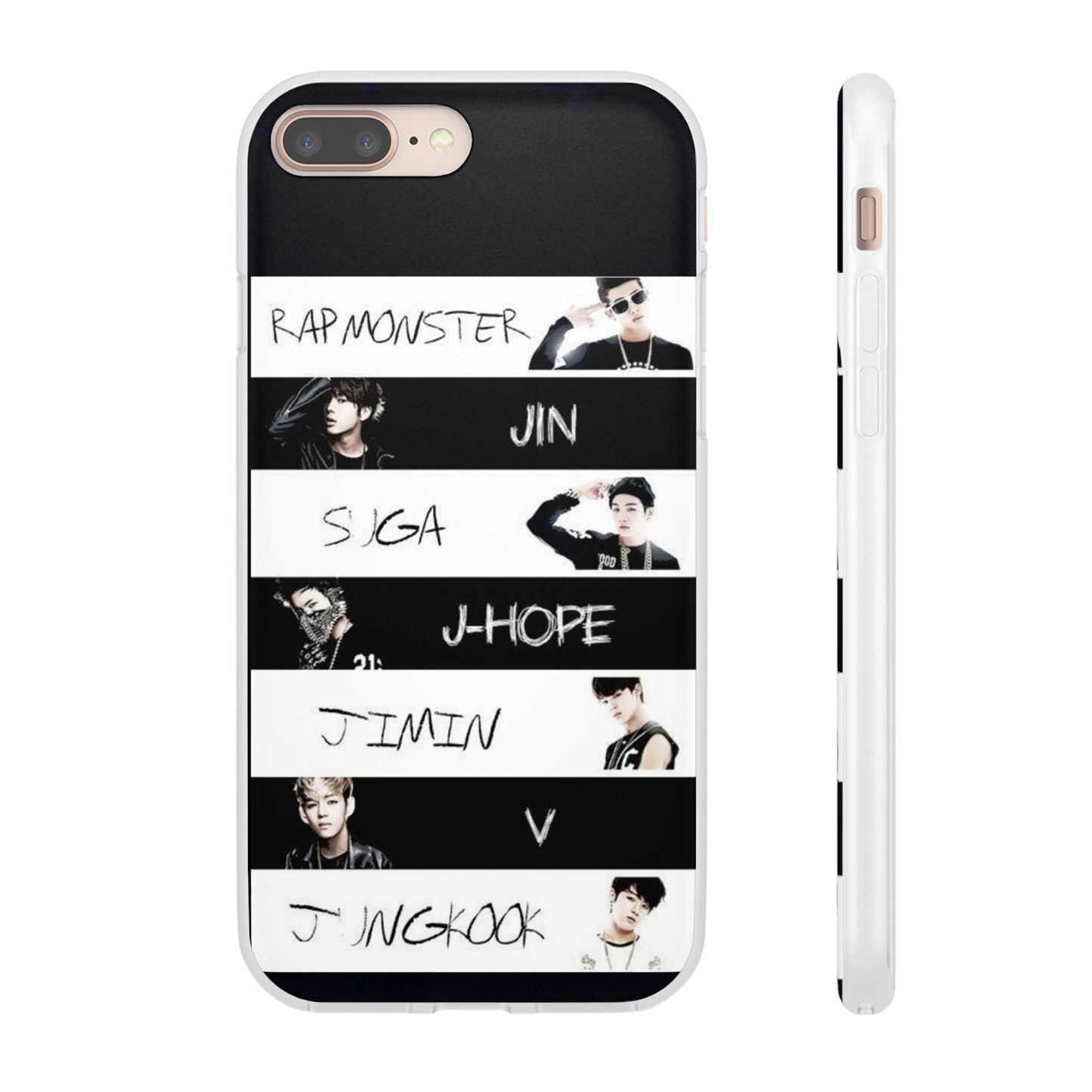 BTS Old School OT7 Cell Phone Case - iPhone, Samsung and Custom Covers - K - Pop Phone Covers, Gifts for Fans, Stylish Cell Phone Accessories - Beyond The Shoppe