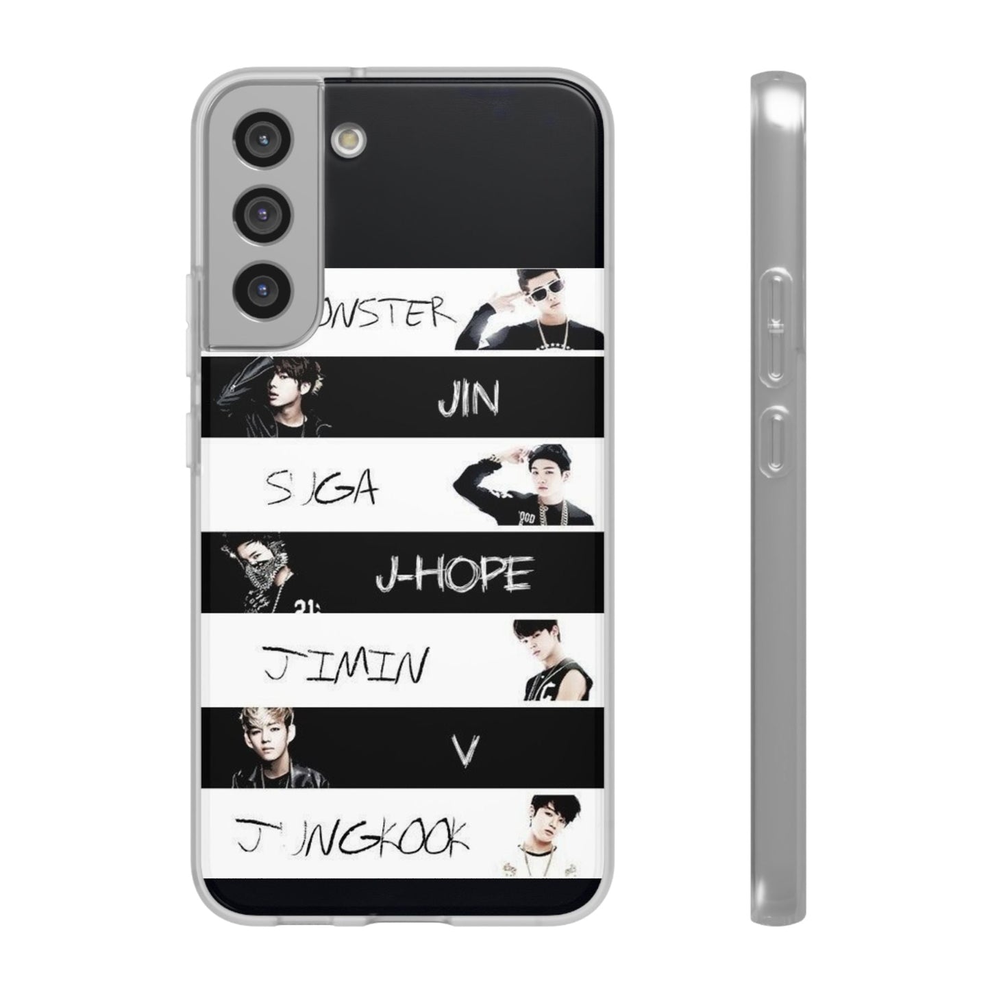 BTS Old School OT7 Cell Phone Case - iPhone, Samsung and Custom Covers - K - Pop Phone Covers, Gifts for Fans, Stylish Cell Phone Accessories - Beyond The Shoppe