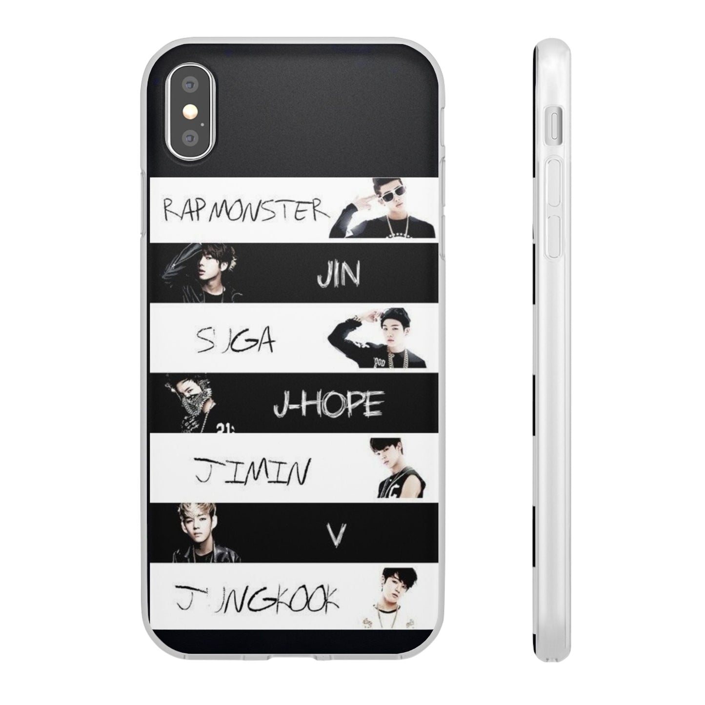 BTS Old School OT7 Cell Phone Case - iPhone, Samsung and Custom Covers - K - Pop Phone Covers, Gifts for Fans, Stylish Cell Phone Accessories - Beyond The Shoppe