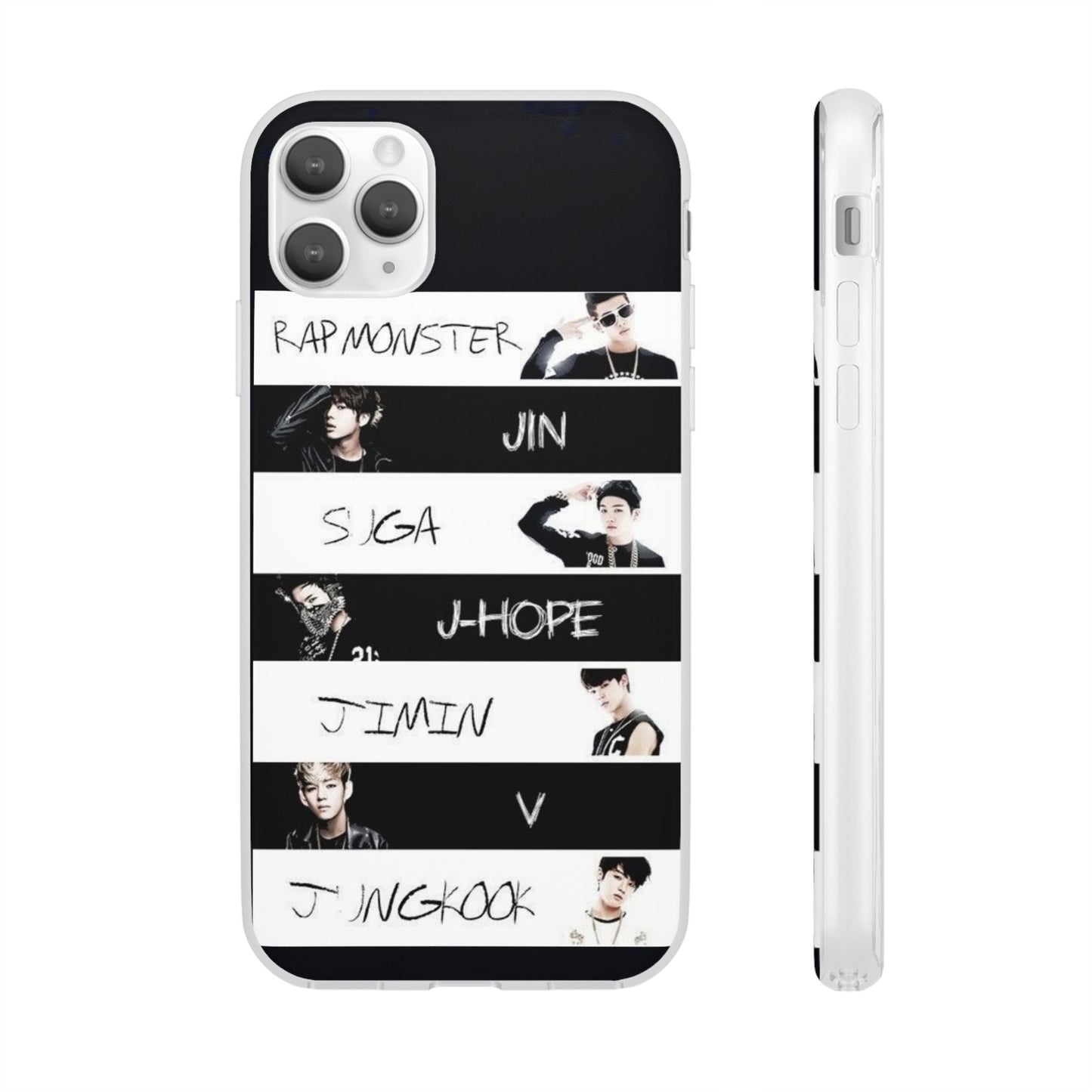 BTS Old School OT7 Cell Phone Case - iPhone, Samsung and Custom Covers - K - Pop Phone Covers, Gifts for Fans, Stylish Cell Phone Accessories - Beyond The Shoppe