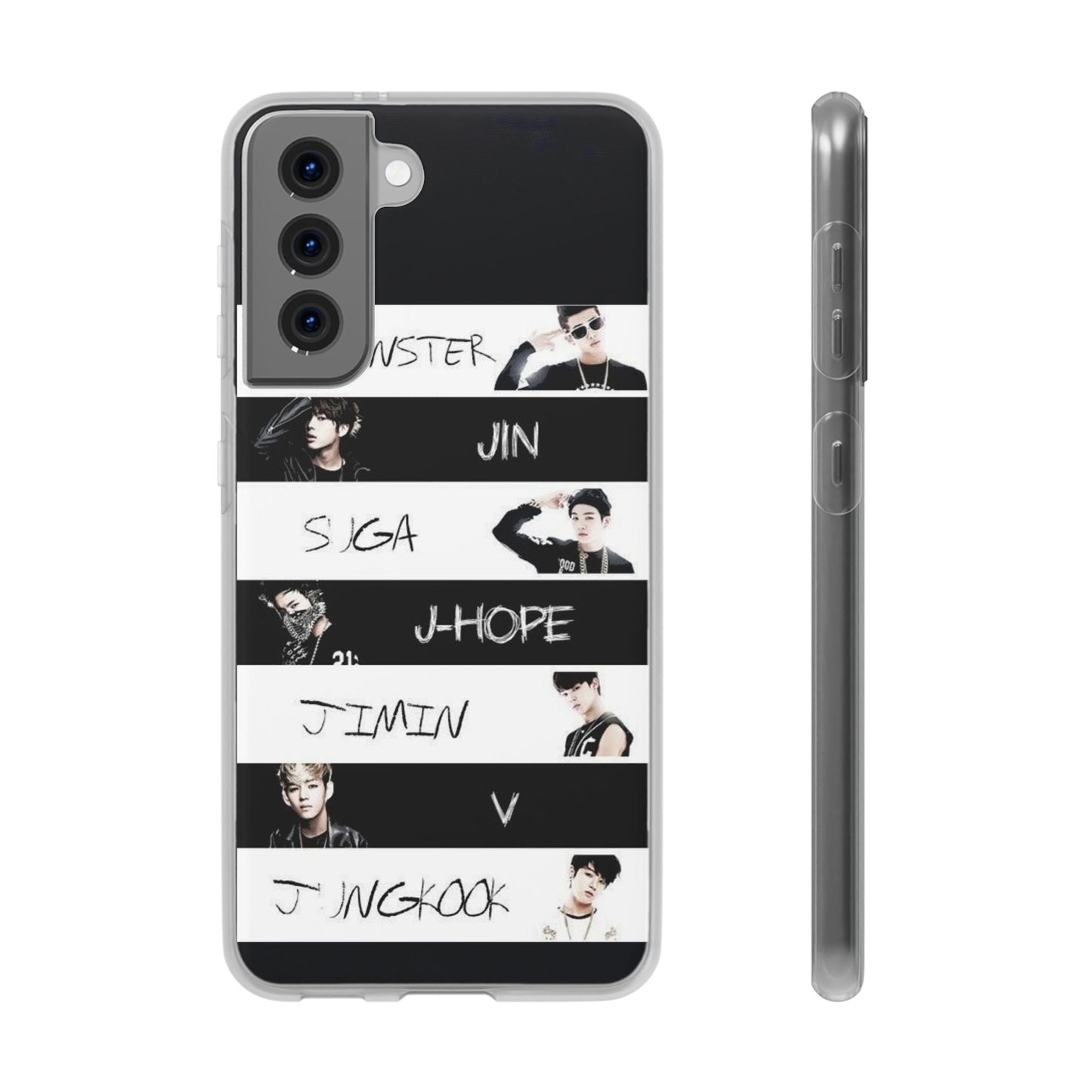 BTS Old School OT7 Cell Phone Case - iPhone, Samsung and Custom Covers - K - Pop Phone Covers, Gifts for Fans, Stylish Cell Phone Accessories - Beyond The Shoppe
