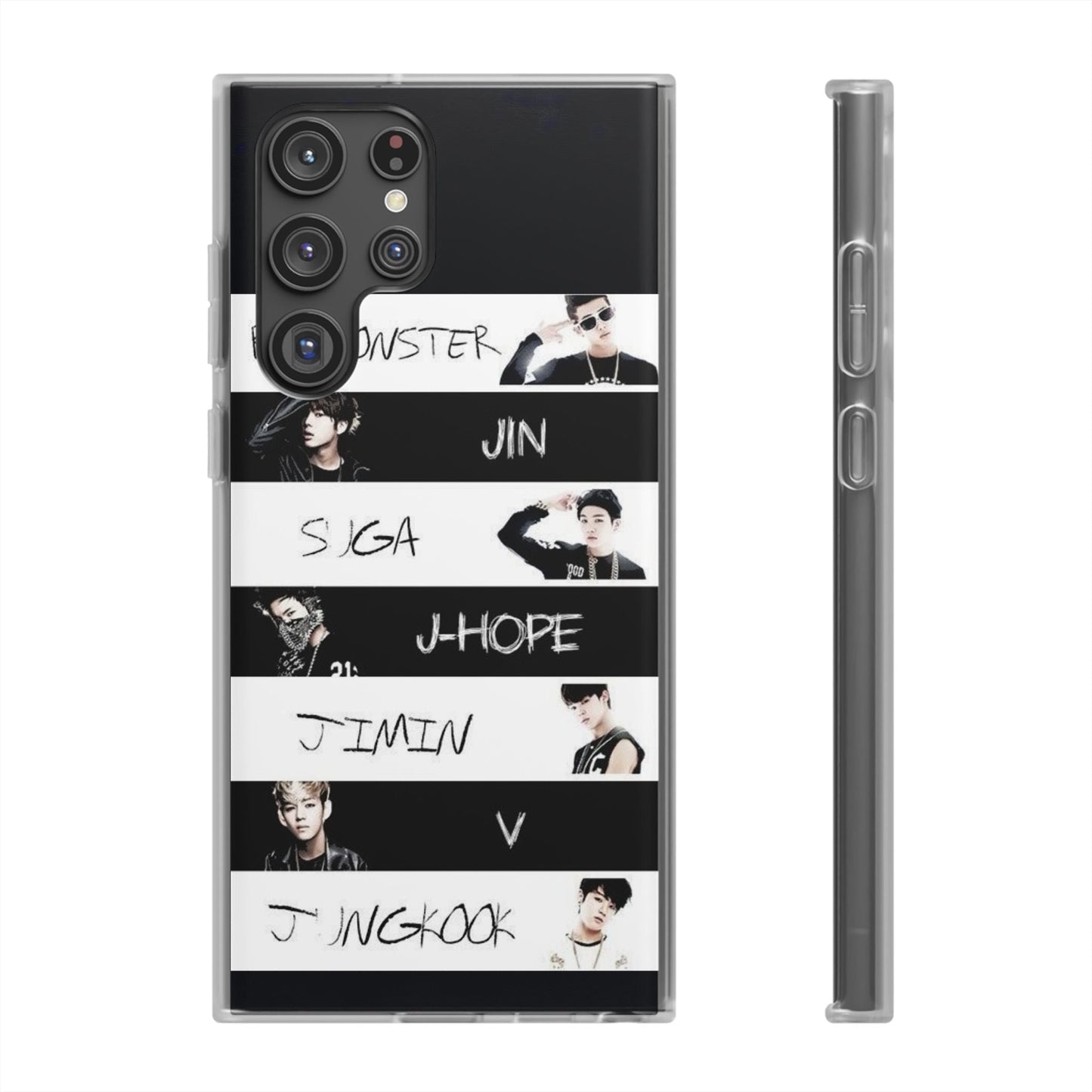 BTS Old School OT7 Cell Phone Case - iPhone, Samsung and Custom Covers - K - Pop Phone Covers, Gifts for Fans, Stylish Cell Phone Accessories - Beyond The Shoppe
