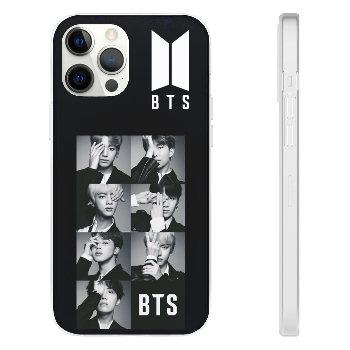 BTS OT7 B/W Cell Phone Case - iPhone, Samsung and Custom Covers - K - Pop Phone Covers, Gifts for Fans, Stylish Cell Phone Accessories - Beyond The Shoppe