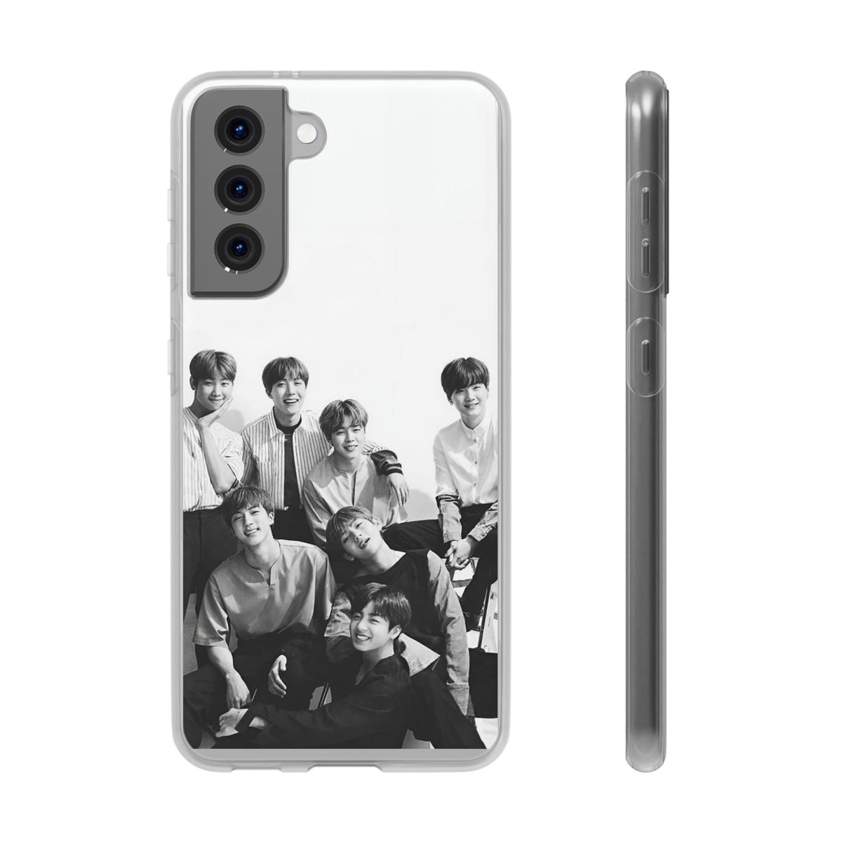 BTS OT7 B/W Cell Phone Case - iPhone, Samsung and Custom Covers - K - Pop Phone Covers, Gifts for Fans, Stylish Cell Phone Accessories - Beyond The Shoppe