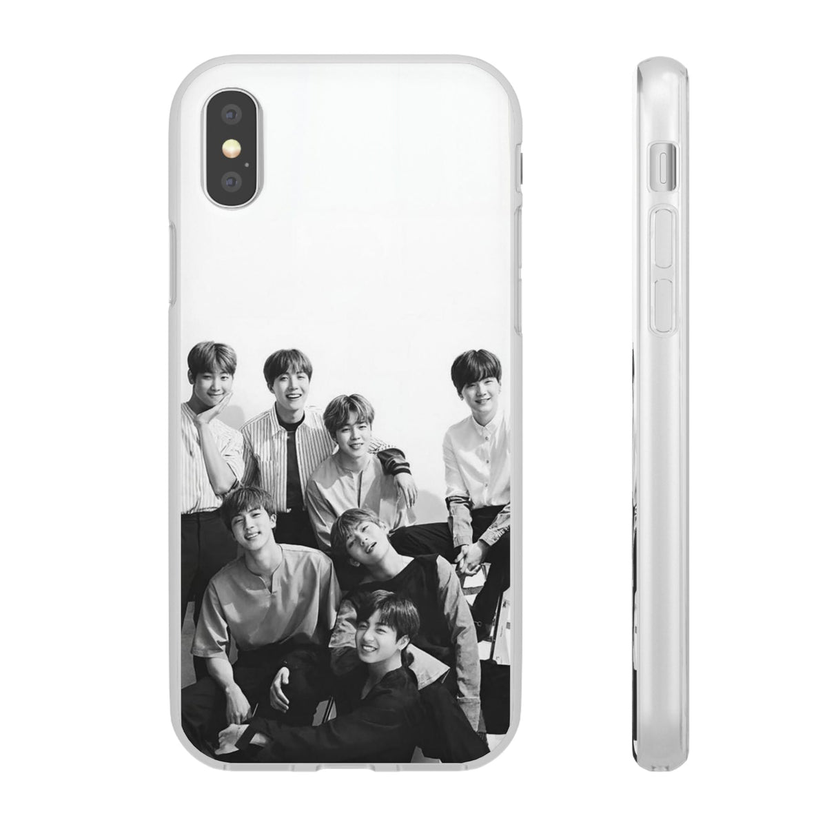 BTS OT7 B/W Cell Phone Case - iPhone, Samsung and Custom Covers - K - Pop Phone Covers, Gifts for Fans, Stylish Cell Phone Accessories - Beyond The Shoppe