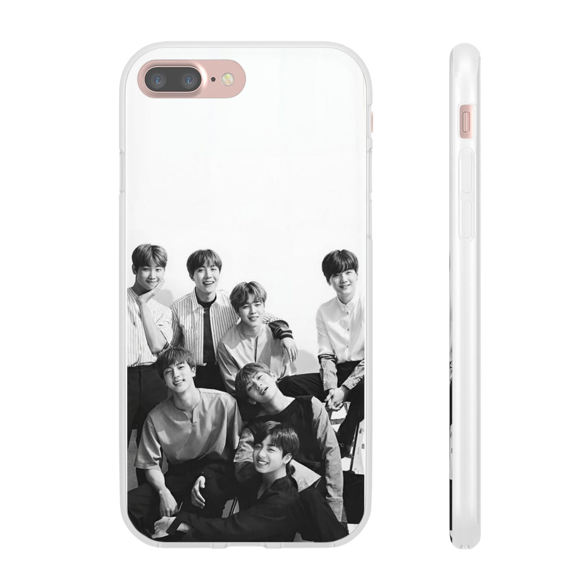 BTS OT7 B/W Cell Phone Case - iPhone, Samsung and Custom Covers - K - Pop Phone Covers, Gifts for Fans, Stylish Cell Phone Accessories - Beyond The Shoppe