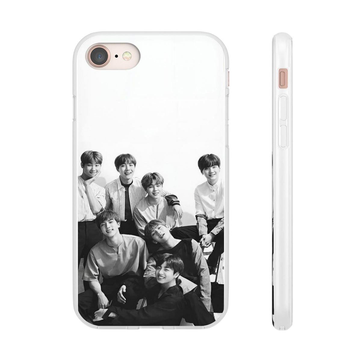 BTS OT7 B/W Cell Phone Case - iPhone, Samsung and Custom Covers - K - Pop Phone Covers, Gifts for Fans, Stylish Cell Phone Accessories - Beyond The Shoppe
