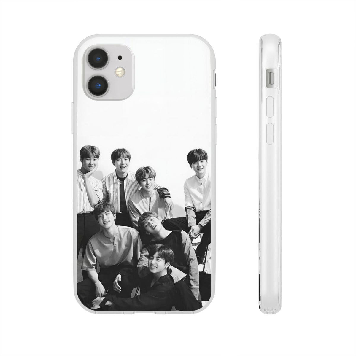 BTS OT7 B/W Cell Phone Case - iPhone, Samsung and Custom Covers - K - Pop Phone Covers, Gifts for Fans, Stylish Cell Phone Accessories - Beyond The Shoppe