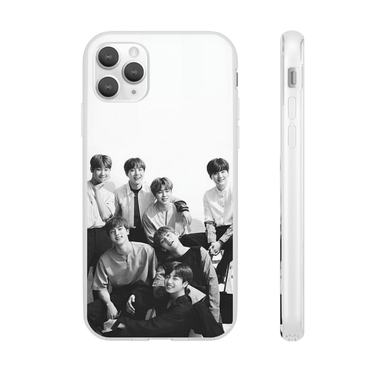 BTS OT7 B/W Cell Phone Case - iPhone, Samsung and Custom Covers - K - Pop Phone Covers, Gifts for Fans, Stylish Cell Phone Accessories - Beyond The Shoppe