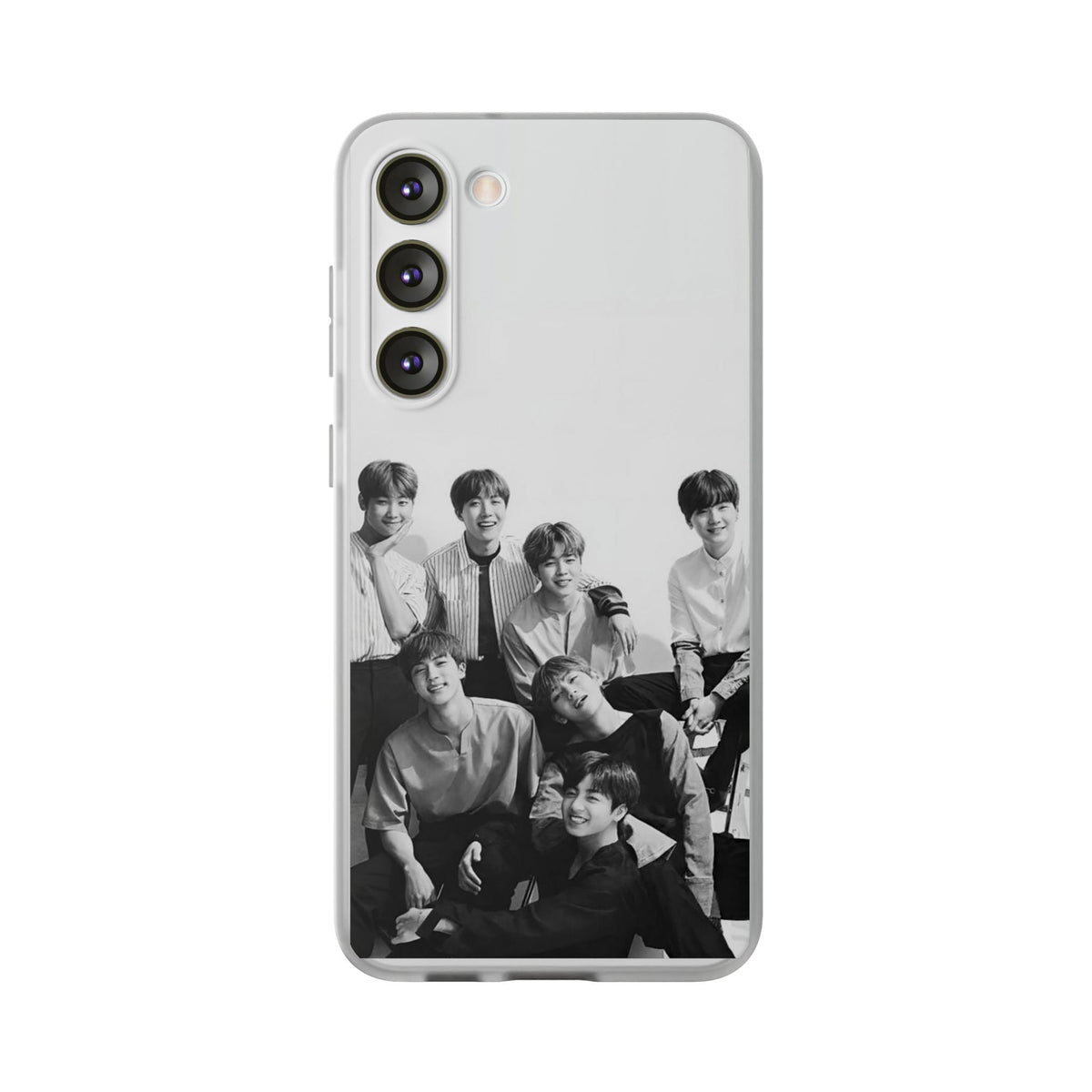 BTS OT7 B/W Cell Phone Case - iPhone, Samsung and Custom Covers - K - Pop Phone Covers, Gifts for Fans, Stylish Cell Phone Accessories - Beyond The Shoppe