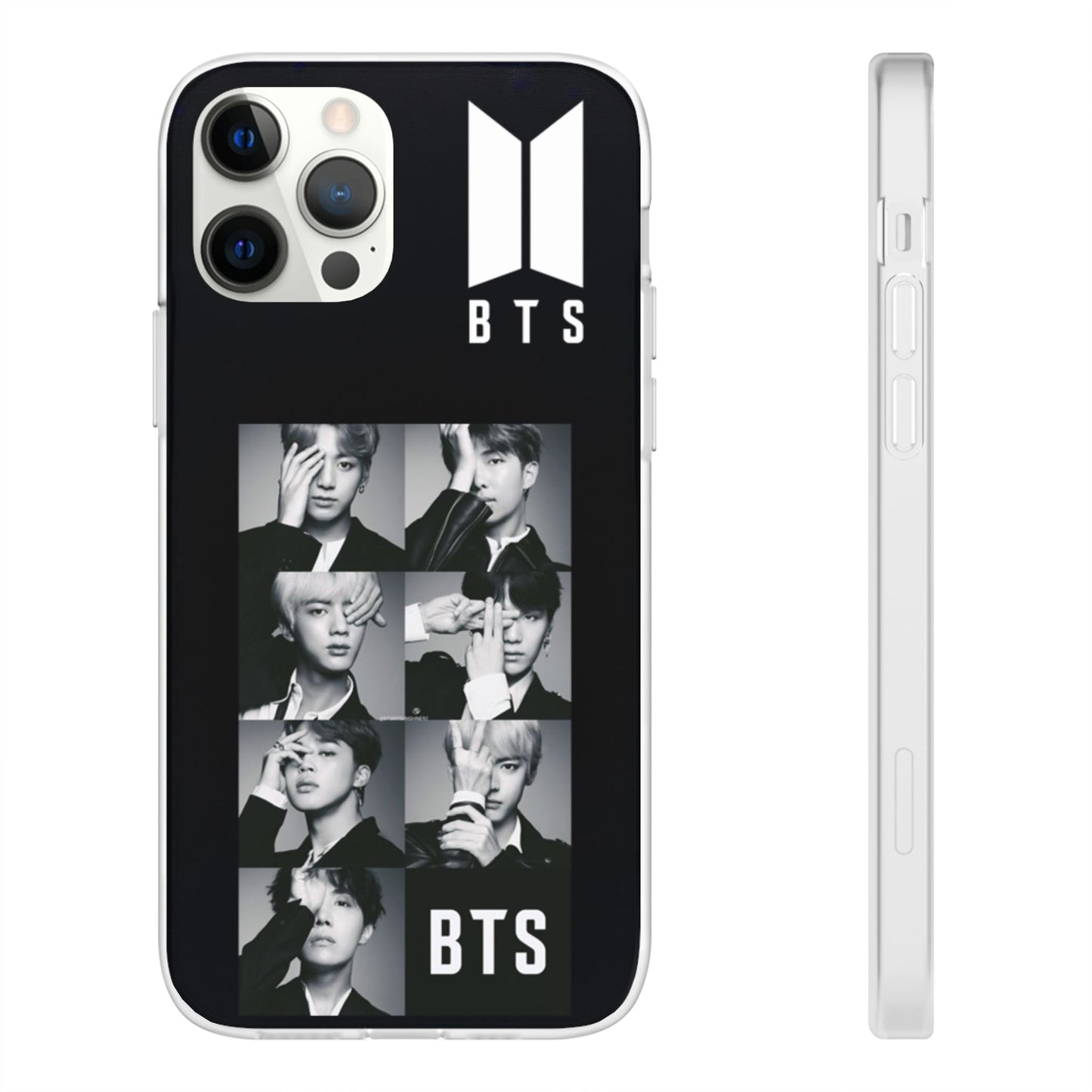 BTS OT7 B/W Cell Phone Case - iPhone, Samsung and Custom Covers - K - Pop Phone Covers, Gifts for Fans, Stylish Cell Phone Accessories - Beyond The Shoppe