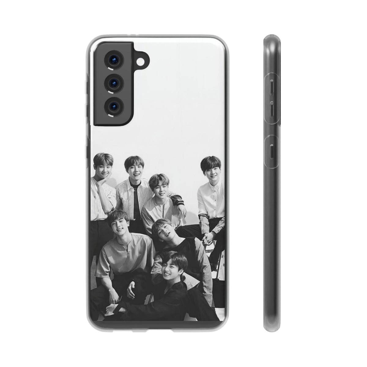 BTS OT7 B/W Cell Phone Case - iPhone, Samsung and Custom Covers - K - Pop Phone Covers, Gifts for Fans, Stylish Cell Phone Accessories - Beyond The Shoppe
