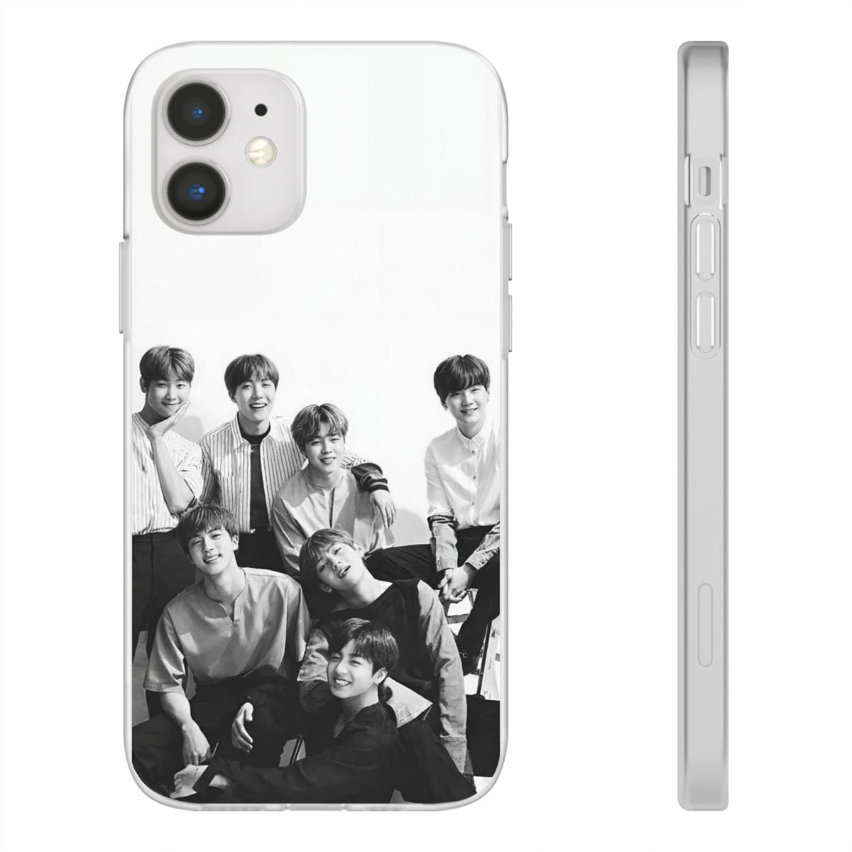 BTS OT7 B/W Cell Phone Case - iPhone, Samsung and Custom Covers - K - Pop Phone Covers, Gifts for Fans, Stylish Cell Phone Accessories - Beyond The Shoppe