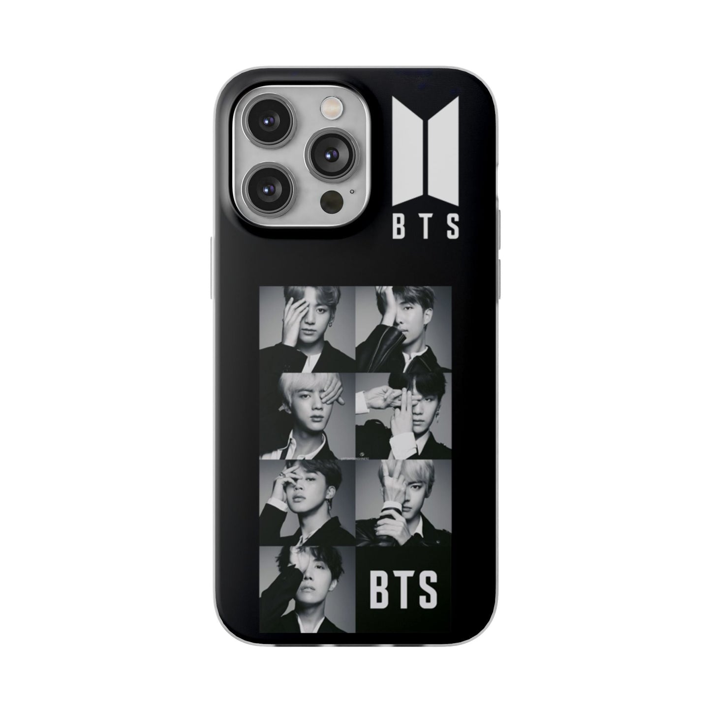 BTS OT7 B/W Cell Phone Case - iPhone, Samsung and Custom Covers - K - Pop Phone Covers, Gifts for Fans, Stylish Cell Phone Accessories - Beyond The Shoppe