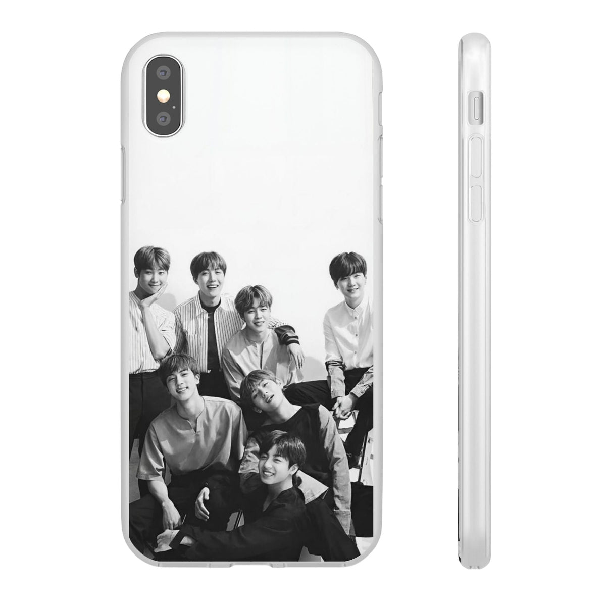 BTS OT7 B/W Cell Phone Case - iPhone, Samsung and Custom Covers - K - Pop Phone Covers, Gifts for Fans, Stylish Cell Phone Accessories - Beyond The Shoppe
