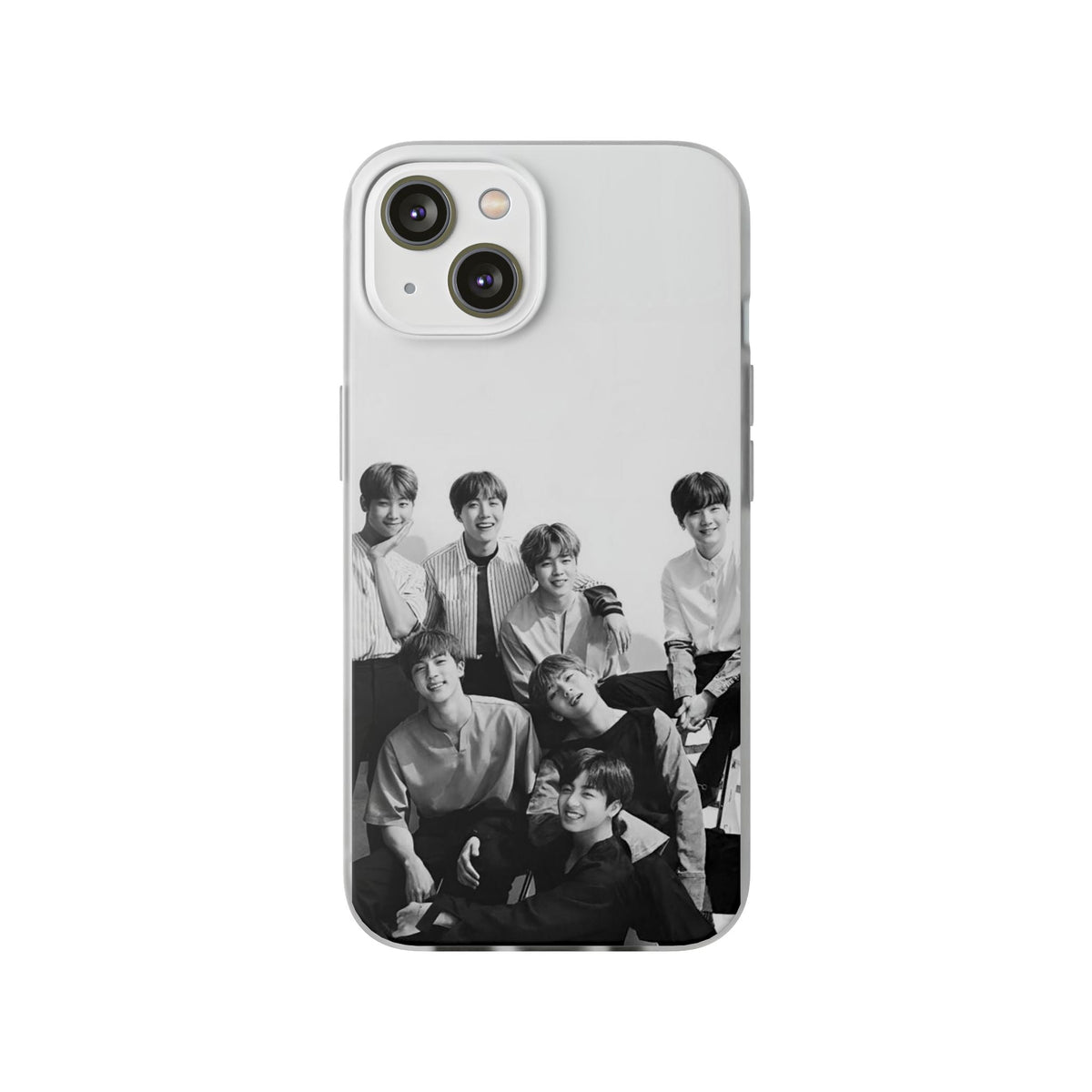 BTS OT7 B/W Cell Phone Case - iPhone, Samsung and Custom Covers - K - Pop Phone Covers, Gifts for Fans, Stylish Cell Phone Accessories - Beyond The Shoppe