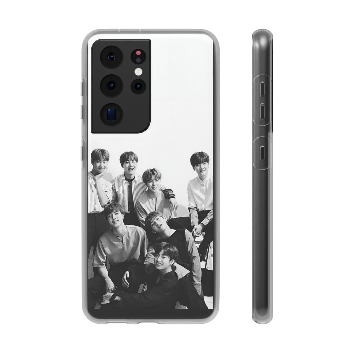 BTS OT7 B/W Cell Phone Case - iPhone, Samsung and Custom Covers - K - Pop Phone Covers, Gifts for Fans, Stylish Cell Phone Accessories - Beyond The Shoppe