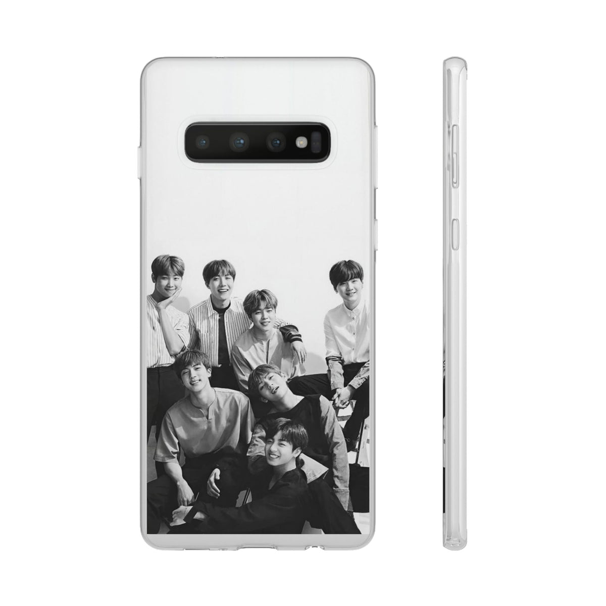 BTS OT7 B/W Cell Phone Case - iPhone, Samsung and Custom Covers - K - Pop Phone Covers, Gifts for Fans, Stylish Cell Phone Accessories - Beyond The Shoppe