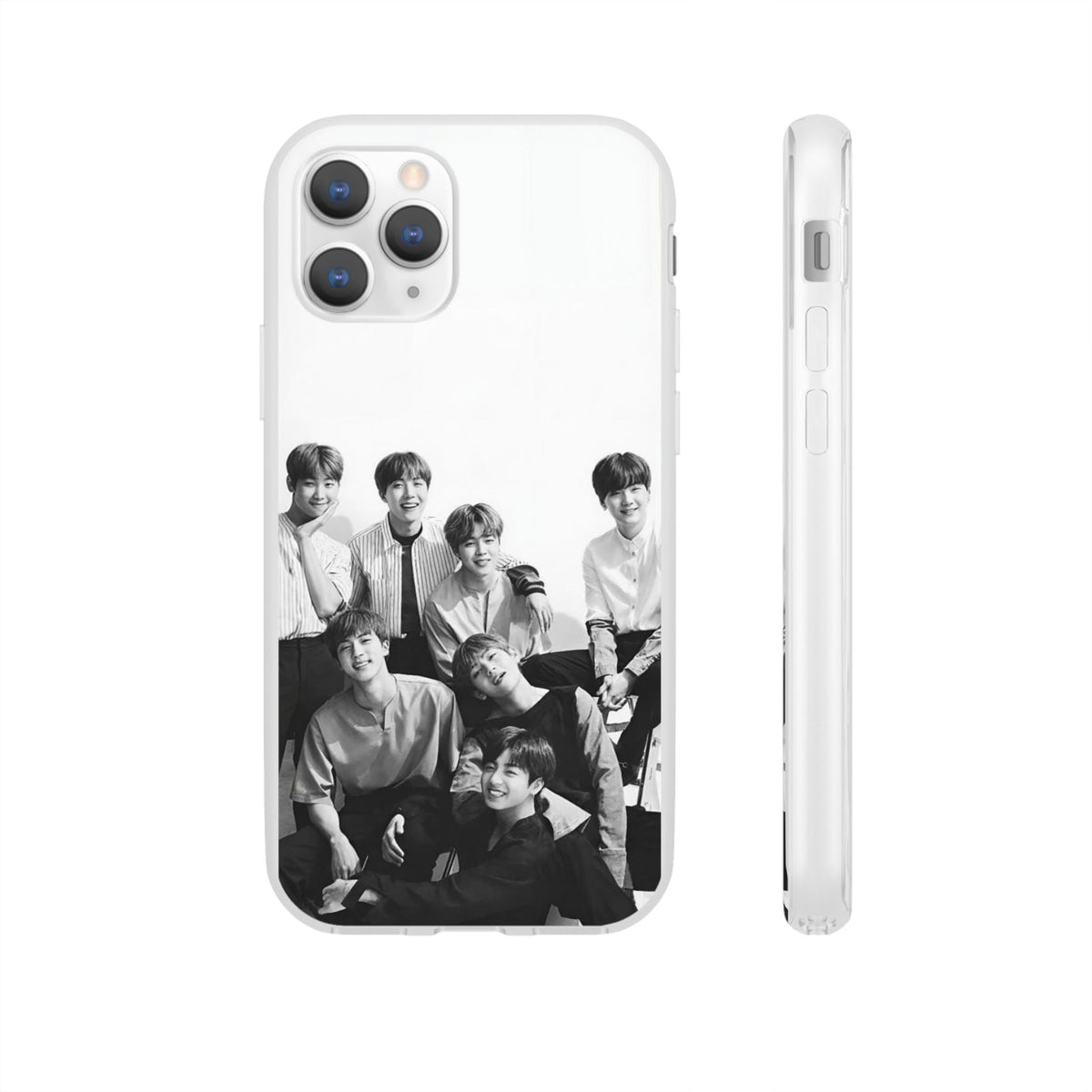 BTS OT7 B/W Cell Phone Case - iPhone, Samsung and Custom Covers - K - Pop Phone Covers, Gifts for Fans, Stylish Cell Phone Accessories - Beyond The Shoppe