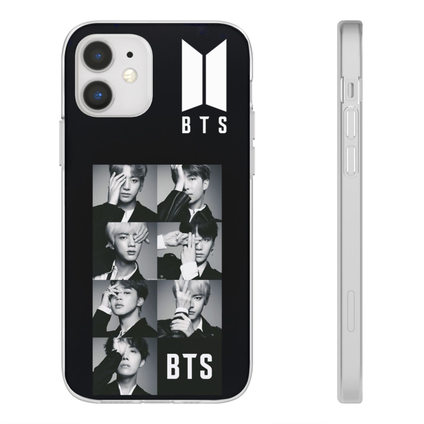 BTS OT7 B/W Cell Phone Case - iPhone, Samsung and Custom Covers - K - Pop Phone Covers, Gifts for Fans, Stylish Cell Phone Accessories - Beyond The Shoppe