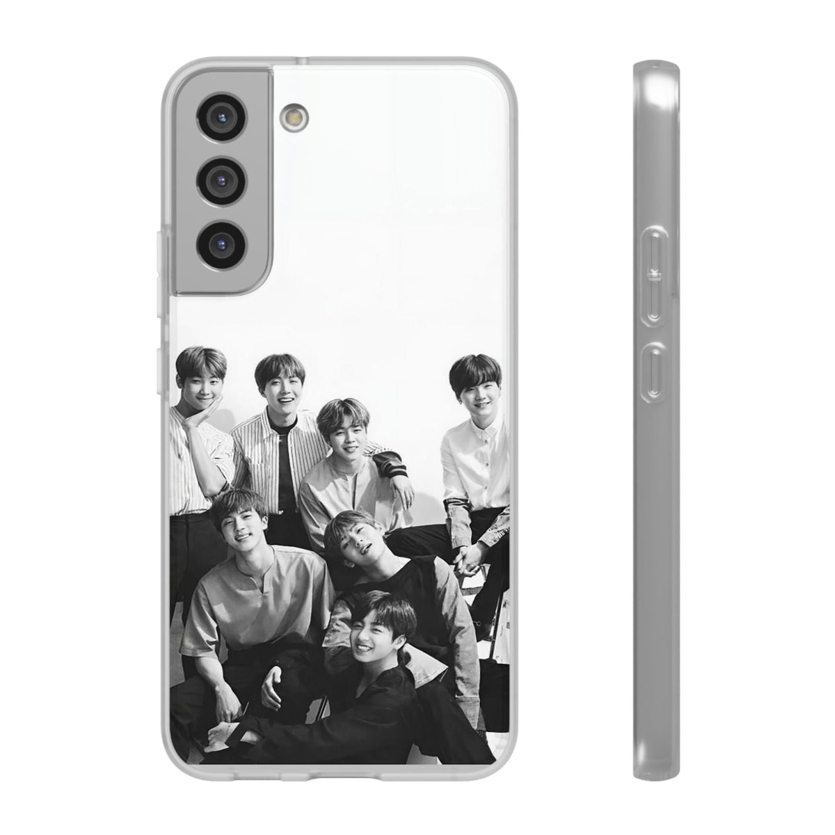 BTS OT7 B/W Cell Phone Case - iPhone, Samsung and Custom Covers - K - Pop Phone Covers, Gifts for Fans, Stylish Cell Phone Accessories - Beyond The Shoppe