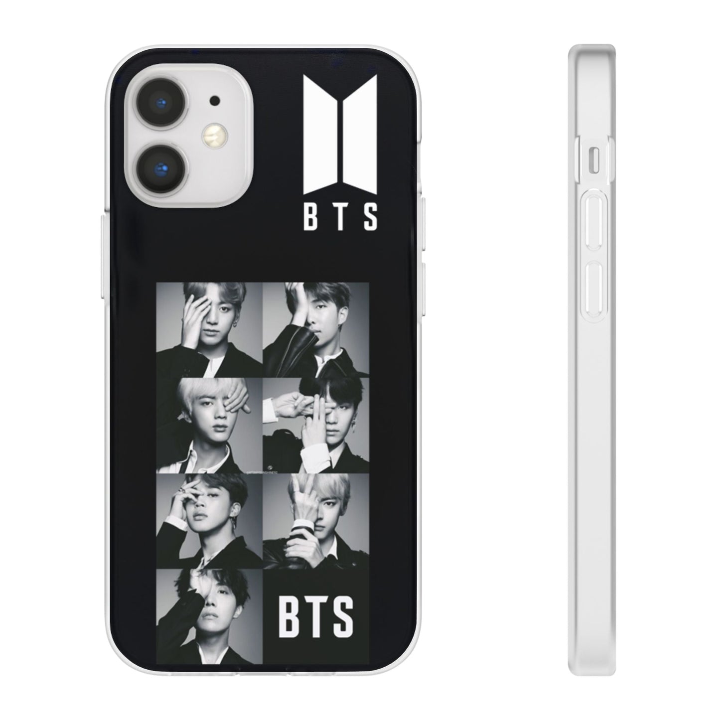 BTS OT7 B/W Cell Phone Case - iPhone, Samsung and Custom Covers - K - Pop Phone Covers, Gifts for Fans, Stylish Cell Phone Accessories - Beyond The Shoppe