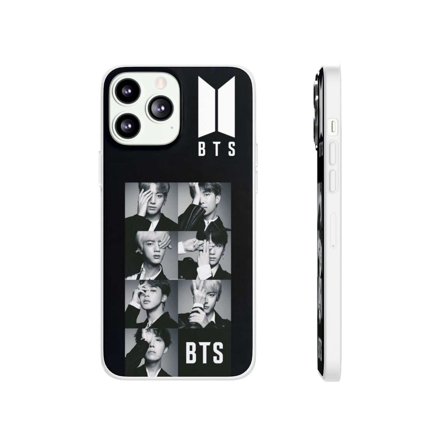 BTS OT7 B/W Cell Phone Case - iPhone, Samsung and Custom Covers - K - Pop Phone Covers, Gifts for Fans, Stylish Cell Phone Accessories - Beyond The Shoppe