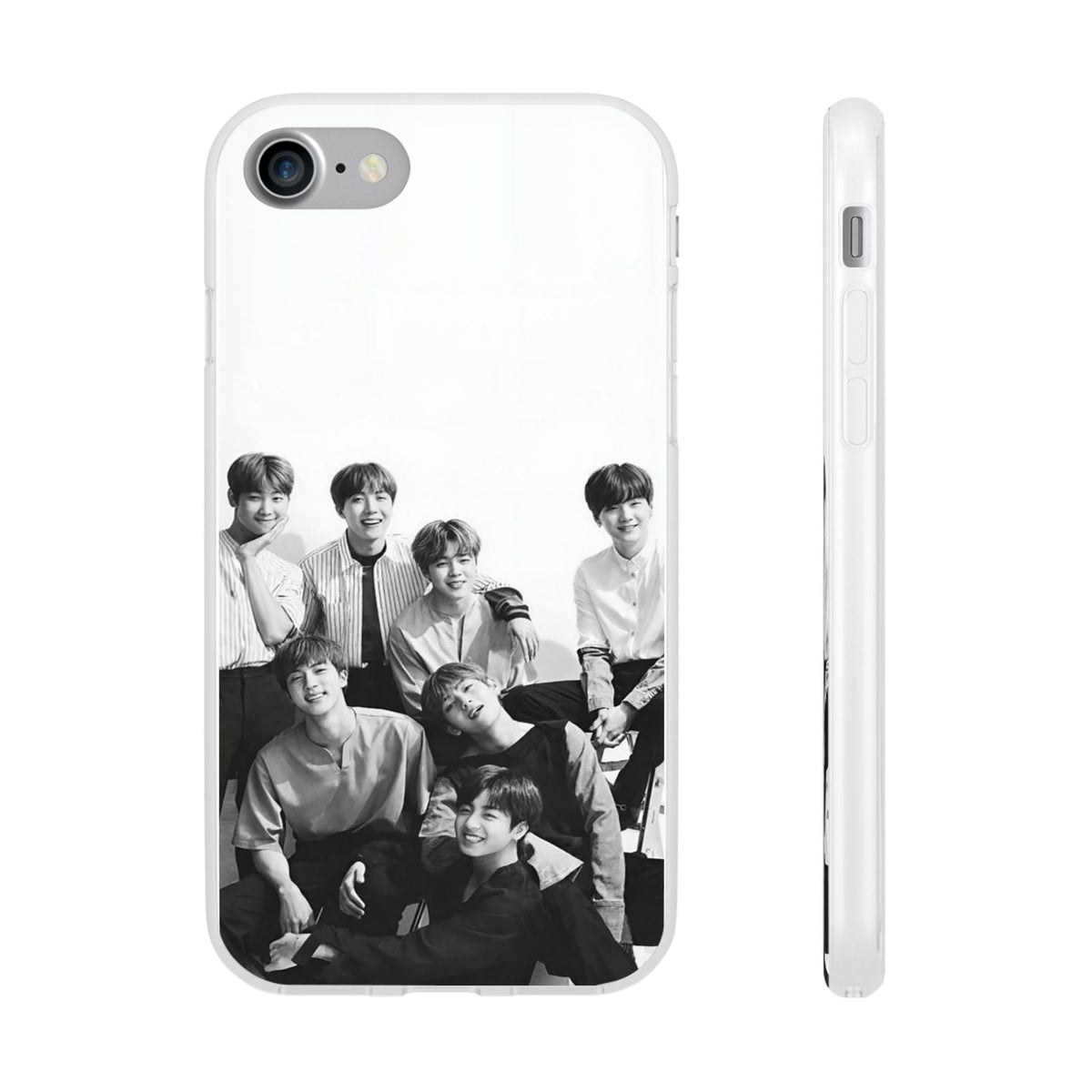 BTS OT7 B/W Cell Phone Case - iPhone, Samsung and Custom Covers - K - Pop Phone Covers, Gifts for Fans, Stylish Cell Phone Accessories - Beyond The Shoppe