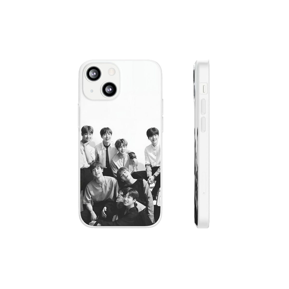 BTS OT7 B/W Cell Phone Case - iPhone, Samsung and Custom Covers - K - Pop Phone Covers, Gifts for Fans, Stylish Cell Phone Accessories - Beyond The Shoppe
