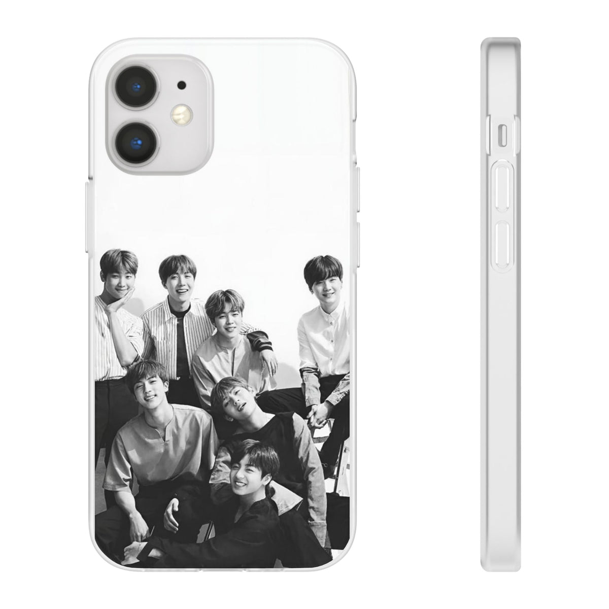 BTS OT7 B/W Cell Phone Case - iPhone, Samsung and Custom Covers - K - Pop Phone Covers, Gifts for Fans, Stylish Cell Phone Accessories - Beyond The Shoppe