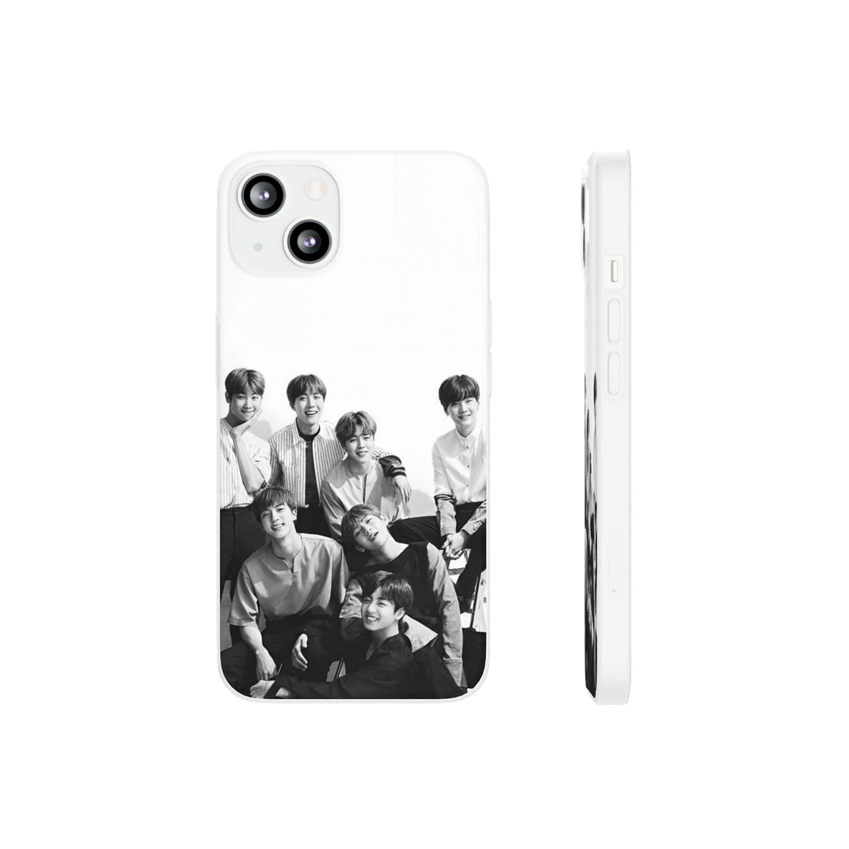 BTS OT7 B/W Cell Phone Case - iPhone, Samsung and Custom Covers - K - Pop Phone Covers, Gifts for Fans, Stylish Cell Phone Accessories - Beyond The Shoppe