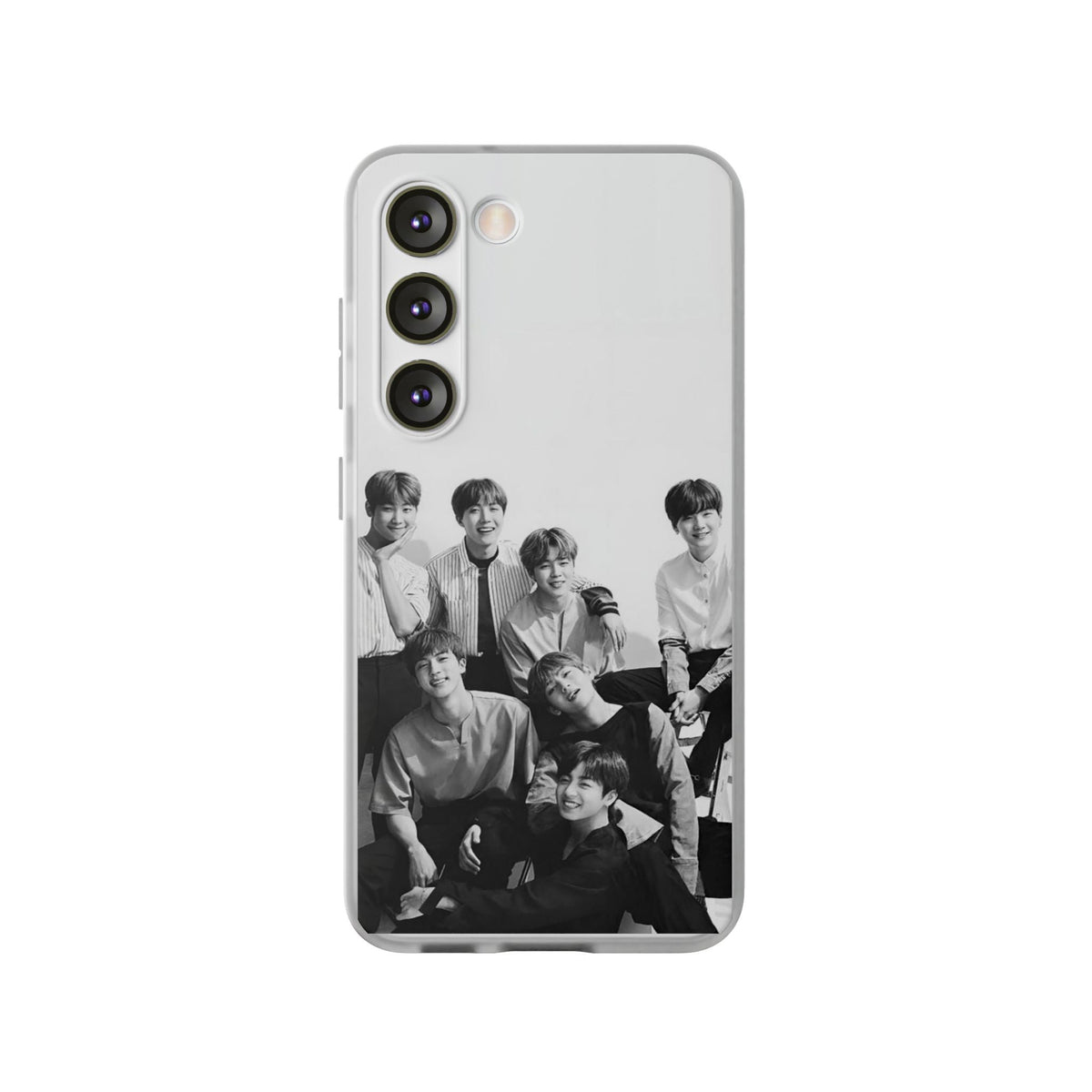 BTS OT7 B/W Cell Phone Case - iPhone, Samsung and Custom Covers - K - Pop Phone Covers, Gifts for Fans, Stylish Cell Phone Accessories - Beyond The Shoppe
