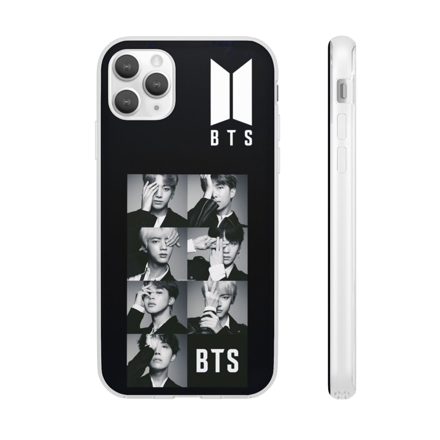 BTS OT7 B/W Cell Phone Case - iPhone, Samsung and Custom Covers - K - Pop Phone Covers, Gifts for Fans, Stylish Cell Phone Accessories - Beyond The Shoppe
