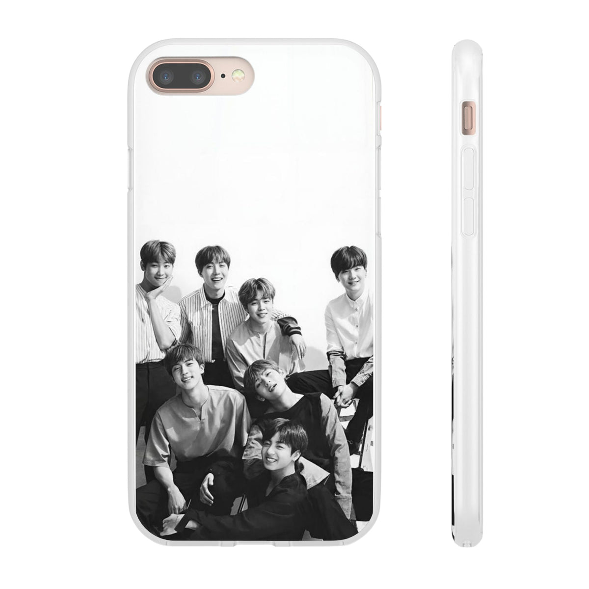 BTS OT7 B/W Cell Phone Case - iPhone, Samsung and Custom Covers - K - Pop Phone Covers, Gifts for Fans, Stylish Cell Phone Accessories - Beyond The Shoppe