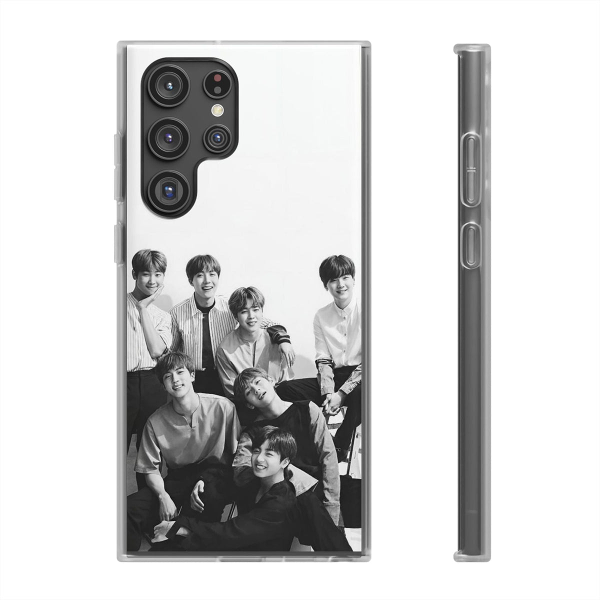 BTS OT7 B/W Cell Phone Case - iPhone, Samsung and Custom Covers - K - Pop Phone Covers, Gifts for Fans, Stylish Cell Phone Accessories - Beyond The Shoppe