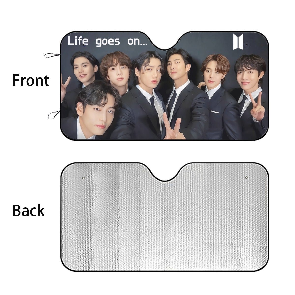BTS OT7 Car Sun Shade - Now in 3 sizes! BT21 Car Sun Shade - Sun Visor - Gift for Bangtan Fan, Army Car Sunshade BTS - K - Pop Car - Beyond The Shoppe