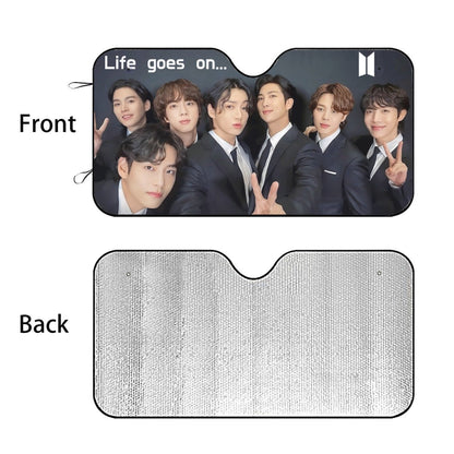 BTS OT7 Car Sun Shade - Now in 3 sizes! BT21 Car Sun Shade - Sun Visor - Gift for Bangtan Fan, Army Car Sunshade BTS - K - Pop Car - Beyond The Shoppe