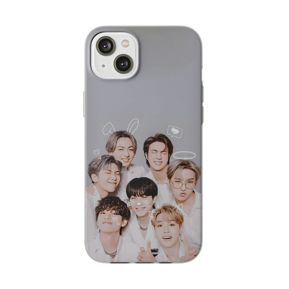 BTS OT7 Cuties Cell Phone Case - iPhone, Samsung and Custom Covers - K - Pop Phone Covers, Gifts for Fans, Stylish Cell Phone Accessories - Beyond The Shoppe