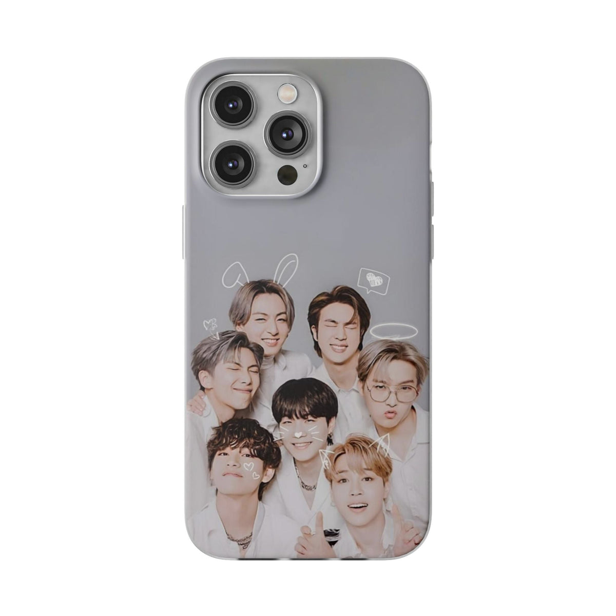 BTS OT7 Cuties Cell Phone Case - iPhone, Samsung and Custom Covers - K - Pop Phone Covers, Gifts for Fans, Stylish Cell Phone Accessories - Beyond The Shoppe