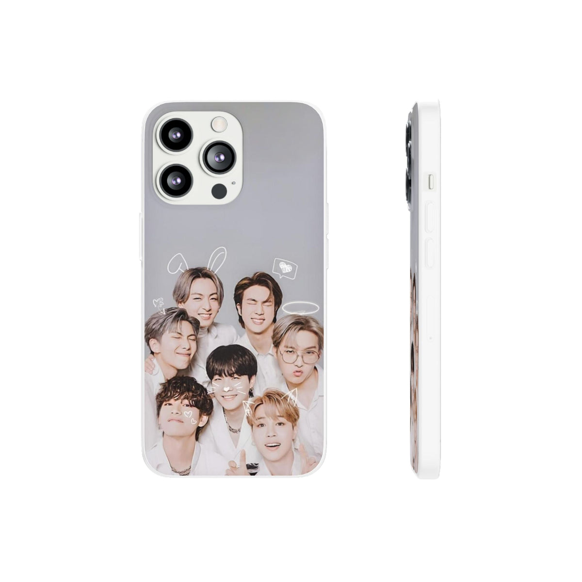 BTS OT7 Cuties Cell Phone Case - iPhone, Samsung and Custom Covers - K - Pop Phone Covers, Gifts for Fans, Stylish Cell Phone Accessories - Beyond The Shoppe